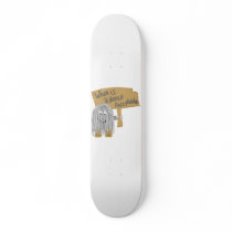 Gray Violence not acceptable Custom Skate Board