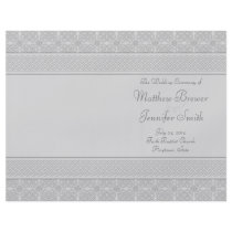 Gray Wedding Order of Service and Ceremony Program Flyer