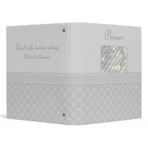 Gray Wedding Organizer and Photo Memory Book Vinyl Binder