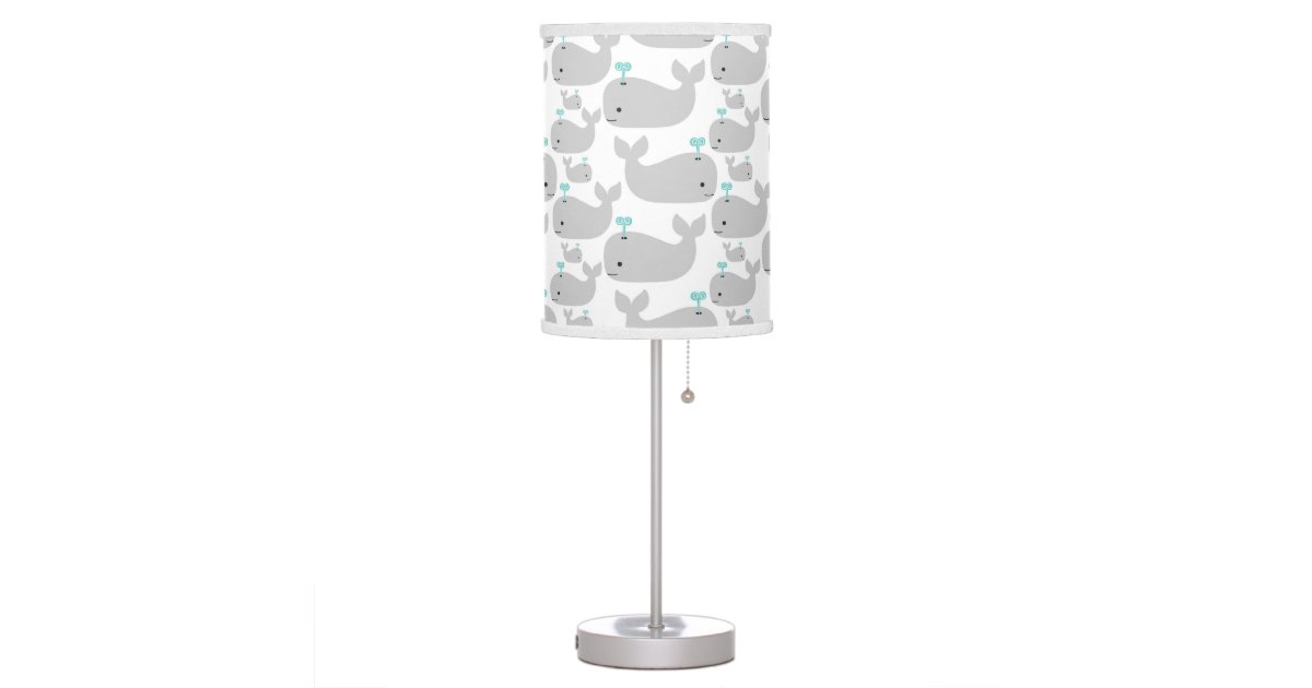 Gray Whale Nursery Print Table Lamp Zazzle