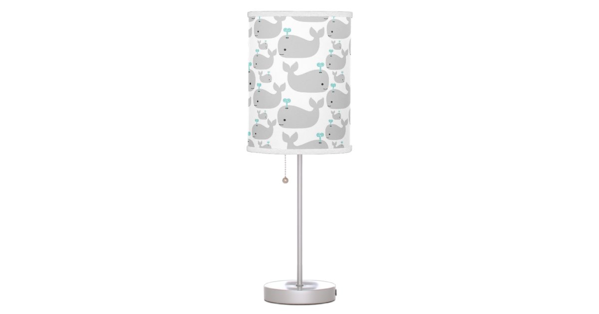 Gray Whale Nursery Print Table Lamp Zazzle