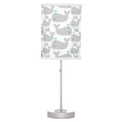 Gray Whale Nursery Print Table Lamps