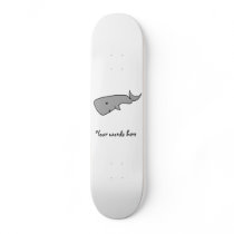 Gray whale custom skate board