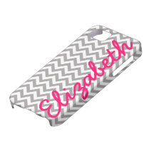 Gray White Chevron Pattern iPhone 5 Covers