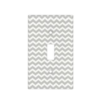 Gray White Chevron Switch Plate Covers