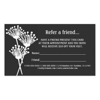 442 Refer A Friend Business Cards And Refer A Friend Business Card Templates Zazzle Refer A Friend Card Template Free