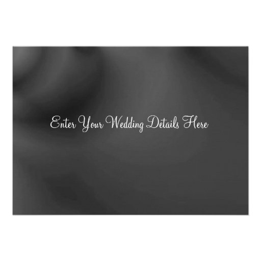 Gray white flower wedding invitation