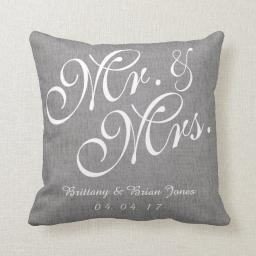 Mr And Mrs Pillows Mr And Mrs Throw Pillows Zazzle