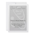 Gray/White Modern Health Graduation Announcement invitation
