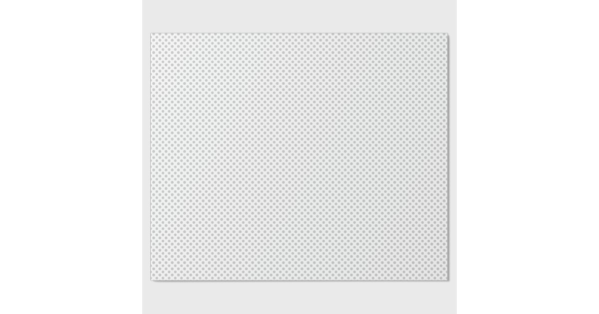Gray White Polka Dots Pattern Wrapping Paper Zazzle