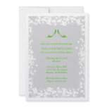 Gray with Green Heels Bridal Shower Invitation