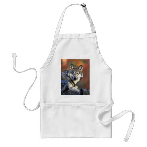 Gray wolf aprons