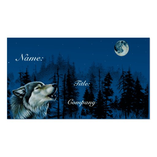 Gray Wolf Business Card (front side)
