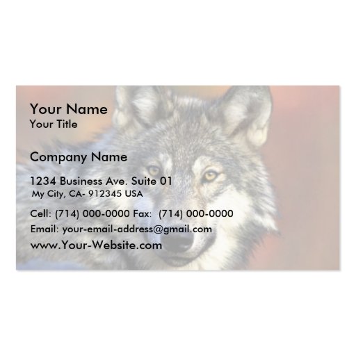 Gray wolf business cards