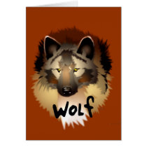 Gray Wolf Card by Paintedlynx Gray Wolf Card
