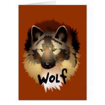 Gray Wolf Card