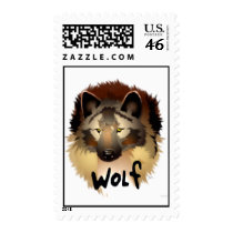 Gray Wolf Stamp by Paintedlynx Gray Wolf Stamp