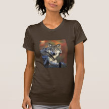 Gray wolf tee shirt