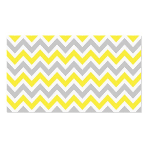 Gray & Yellow Colorful Chevron Stripes Business Card (back side)