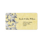 "gray yellow" flourish return address label