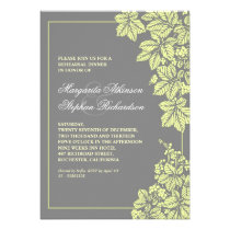 gray & yellow vineyard rehearsal dinner invites