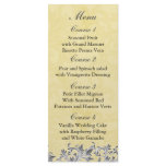 "gray yellow"  Wedding menu Rack Card