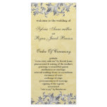 "gray yellow" Wedding program Personalized Rack Card