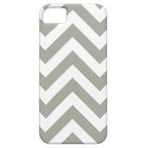 Gray Zig Zag Chevrons Pattern iPhone 5 Case