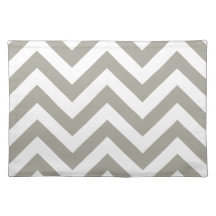 Gray Zig Zag Chevrons Pattern Placemat