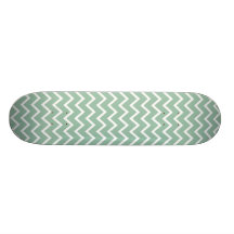 Grayed Jade Green Zig Zag Chevron Skateboards