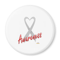 GrayHeartRibbonAwareness magnets
