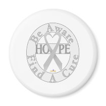 GrayHeartRibbonBeAwareFindCureLight magnets