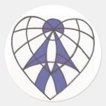 Grayland Daisy Blue Heart Logo Stickers