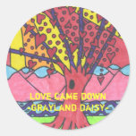 Grayland Daisy Tree of Love Round Sticker...