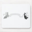 Grayscale Angels Marquee Banner mousepads