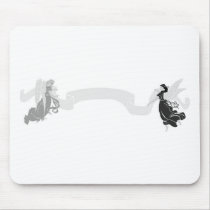 Grayscale Angels Marquee Banner mousepads
