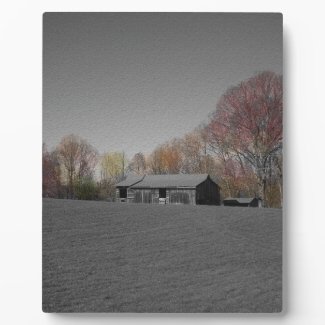 Grayscale Barn Photo Plaques
