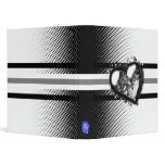 Grayscale speckled heart binder