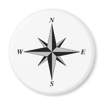 Graytone North Arrow Magnet