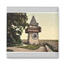 Graz, the clock, Styria, Austro-Hungary classic Ph Refrigerator Magnets