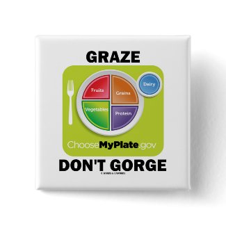 Graze Don't Gorge (MyPlate Food Group Attitude) button