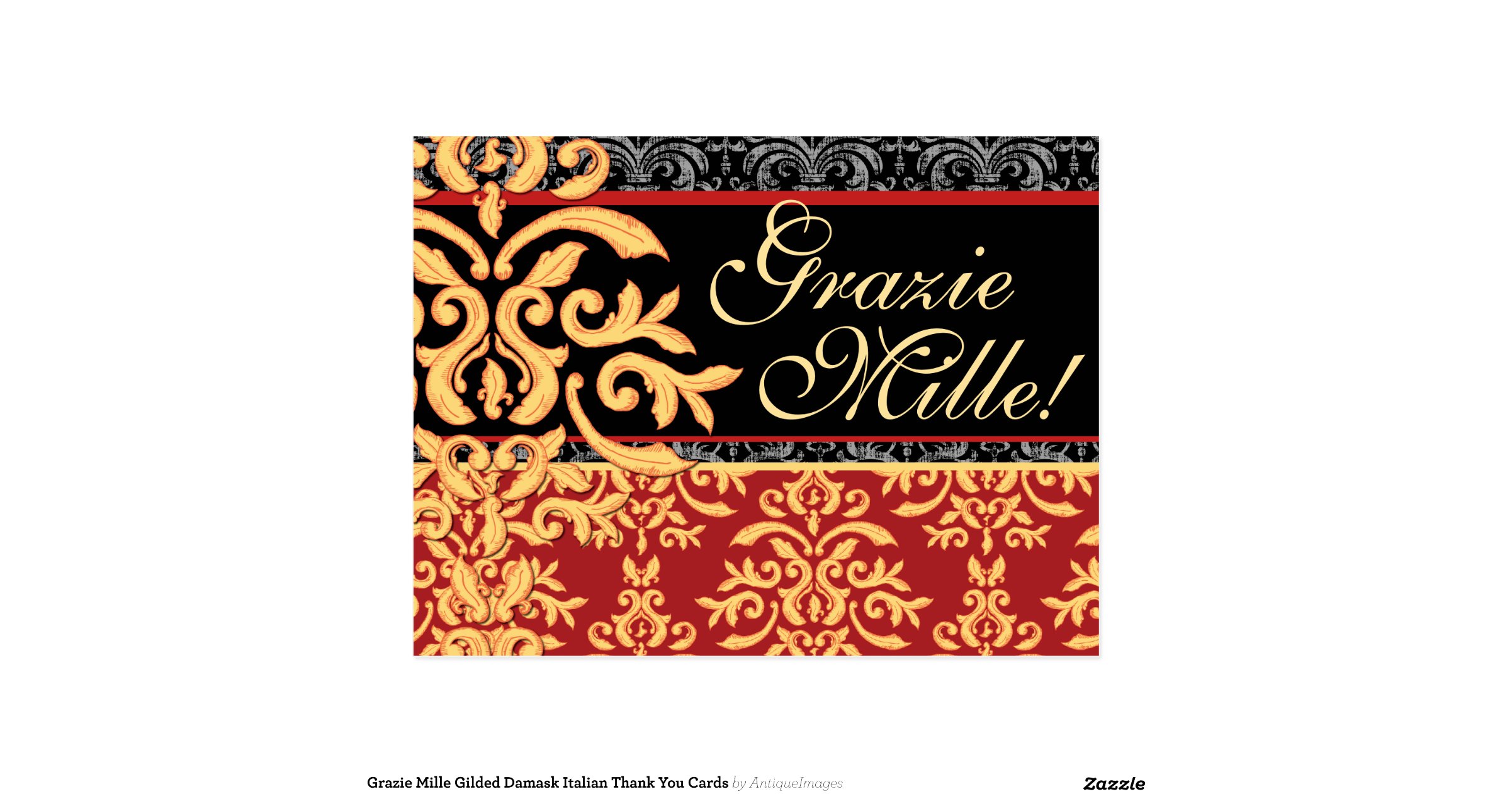 grazie_mille_gilded_damask_italian_thank_you_cards_postcard