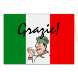 Grazie-Thanks-Italian Chef Greeting Card