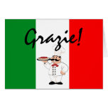 Grazie-Thanks-Italian Chef Greeting Cards