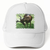 Grazing Deer Baseball Cap Mesh Hat