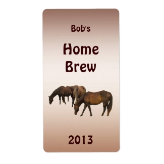 Grazing Horses Beer Label