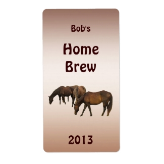 Grazing Horses Beer Label