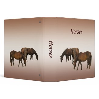 Grazing Horses Vinyl Binder