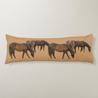 Grazing Horses Body Pillow