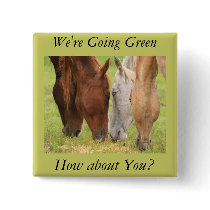 Grazing Horses Button by Angels_Love_Gifts Grazing Horses Button